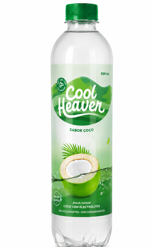 COOL HEAVER AGUA SABOR COCO (500ML.)